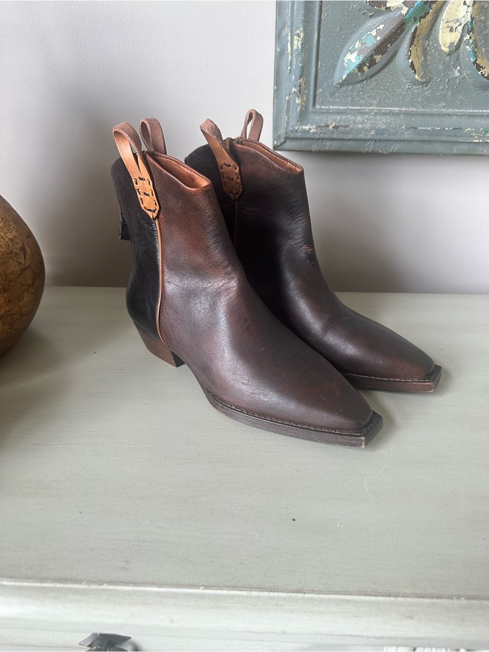 We the free Wesley ankle booties free people western 37 made in partugual